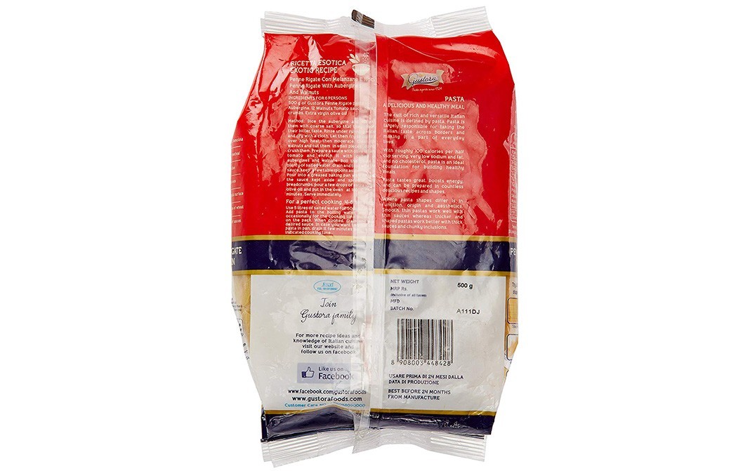 Gustora Penne Rigate    Pack  500 grams